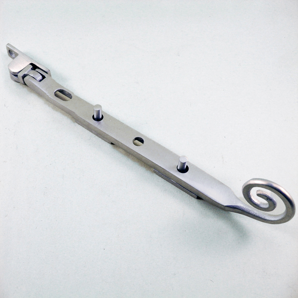 THD087/SNP • 200mm • Satin Nickel • Curly Tail End Casement Stay